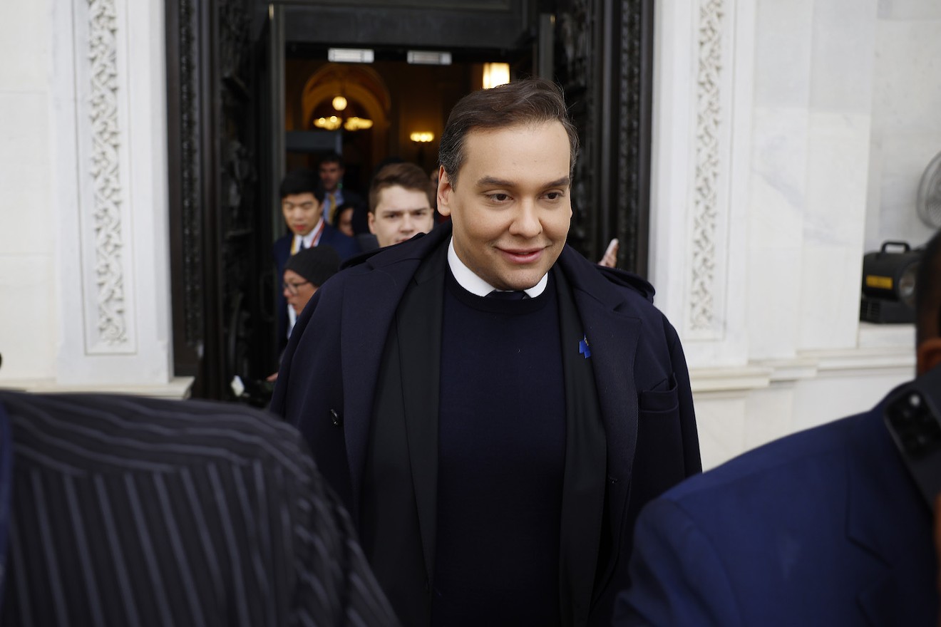 Ex-U.S. Rep. George Santos, seen here leaving the Capitol after his expulsion, was the target of a Boynton Beach man's threats last year.